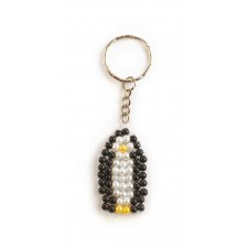 Penguin Beaded Keychain